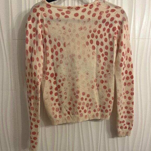 RARE Blue Area Sweater – Lichtenstein-Inspired Cashmere Art Knit – Sz S - Picture 2 of 6